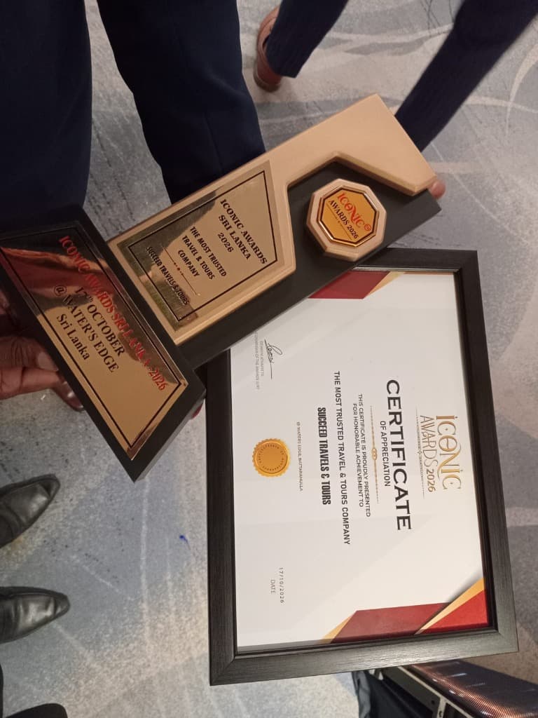 Official Certificate and Trophy - The Most Trusted Travel & Tours Company 2026